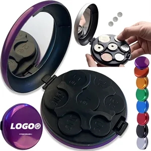 Portable Round Mini Mobile Coin Dispenser Case Wallet