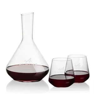 Terrassa Carafe & Cannes Stemless Wine | https://www.bestnamebadges.com