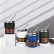 300ML 10OZ  Outdoors Stainless Steel Stepped Pint Glass | https://www.bestnamebadges.com