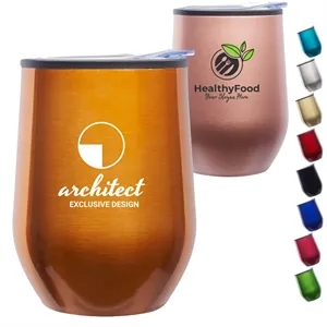 12 Oz. Shelby Stemless Wine Glasses W/ Convenient Lid | https://www.bestnamebadges.com