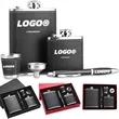 Hip Flask Gift Set for Men Hidden Leather with Cups Funnel | https://www.bestnamebadges.com