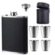 Hip Flask Gift Set for Men Hidden Leather with Cups Funnel | https://www.bestnamebadges.com