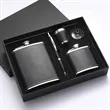 Hip Flask Gift Set for Men Hidden Leather with Cups Funnel | https://www.bestnamebadges.com