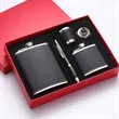 Hip Flask Gift Set for Men Hidden Leather with Cups Funnel | https://www.bestnamebadges.com