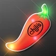 LED Chili Pepper Blinky Light Pin | https://www.bestnamebadges.com