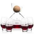 Woodbury Carafe w/Cork Stopper & Glenarden Stemless Wine | https://www.bestnamebadges.com