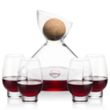 Woodbury Carafe w/Cork Stopper & Glenarden Stemless Wine | https://www.bestnamebadges.com