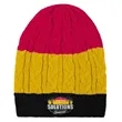 Embroidered Adult Cable-Knit Beanie | https://www.bestnamebadges.com