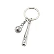 Mini Baseball And Bat Keychain | https://www.bestnamebadges.com