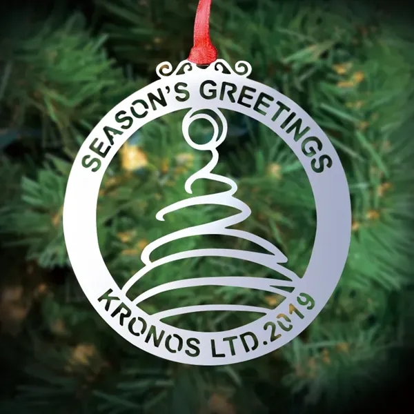 4" Custom Silver Etched Ornaments