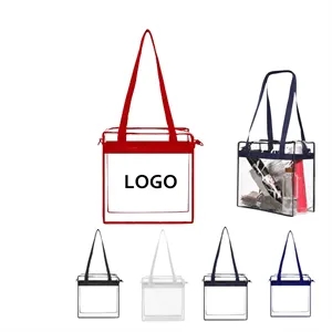 Clear PVC Jelly Bag with Functional Zipper Closure