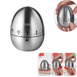 Stainless Steel Egg Shape Kitchen Timer