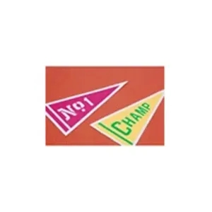 17" x 40" Acrylic Felt Pennant with Wood Pole - Silk Screen