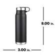 Slate 20oz Water Bottle | https://www.bestnamebadges.com