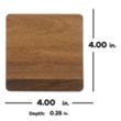 Acacia Wood Square Coaster Set | https://www.bestnamebadges.com