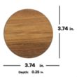 Acacia Wood Round Coaster Set | https://www.bestnamebadges.com