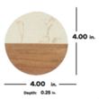 Marble and Wood Spliced Coaster Set | https://www.bestnamebadges.com