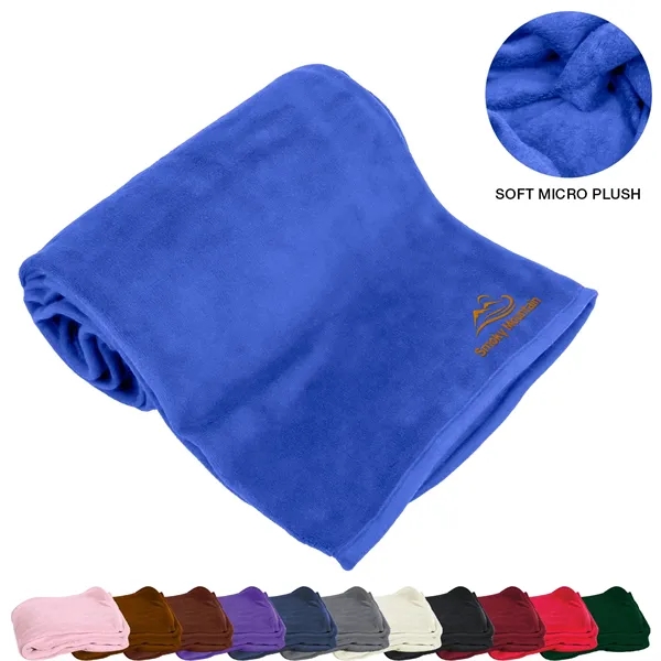 Soft Micro Plush Blankets w/ Custom Imprint, 50" X 60"