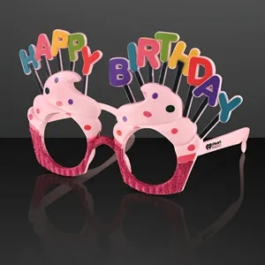 Birthday Party Cupcake Eyeglasses, No Lens, No Light