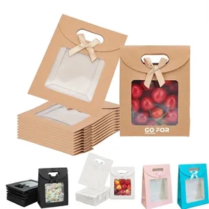 Kraft Paper Bags with Window - 4.7x2.4x6.3"