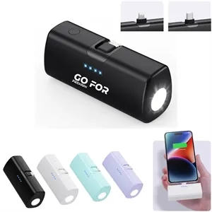 2 in 1 Portable Power Bank with Flishlight-5,000mAh
