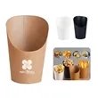 Disposable Kraft Paper French Fry Cups | https://www.bestnamebadges.com