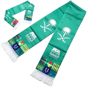 Premium Summer Sublimation Printing Scarf W/ Tassel | https://www.bestnamebadges.com