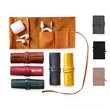 Custom Leather Organizer Cable Roll Bag | https://www.bestnamebadges.com