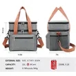 12L Double Insulated Lunch Bag Cooler Picnic Box | https://www.bestnamebadges.com
