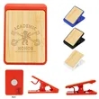 MAGNETIC CLIP WITH BAMBOO ACCENT | https://www.bestnamebadges.com