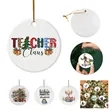 3" Ceramic Christmas Ornament | https://www.bestnamebadges.com