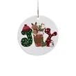 3" Ceramic Christmas Ornament | https://www.bestnamebadges.com