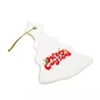 Tree Shape Ceramic Christmas Ornament | https://www.bestnamebadges.com