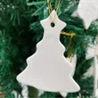 Tree Shape Ceramic Christmas Ornament | https://www.bestnamebadges.com