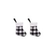 Plaid Christmas Stocking Ornament (Small) | https://www.bestnamebadges.com