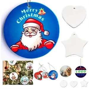 Sublimation Christmas Ceramic Ornament Ideal for DIY Crafts
