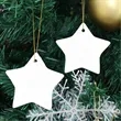 Star Shape Ceramic Christmas Ornament | https://www.bestnamebadges.com