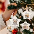Star Shape Ceramic Christmas Ornament | https://www.bestnamebadges.com