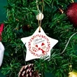 Star Shape Ceramic Christmas Ornament | https://www.bestnamebadges.com