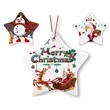 Star Shape Ceramic Christmas Ornament | https://www.bestnamebadges.com