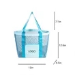 Pink Mesh Beach Storage Bag for Women | https://www.bestnamebadges.com