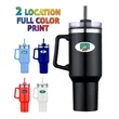 40 oz Inner Plastic Travel Mug w/ Handle and Straw | https://www.bestnamebadges.com