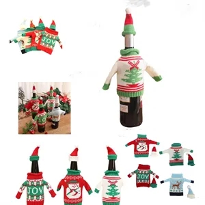 Christmas Wine Bottle Sweater Cover
