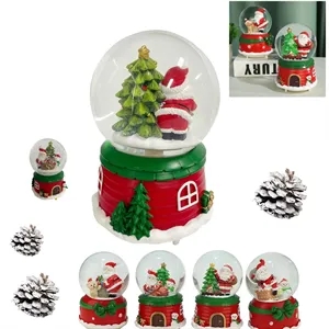 3.15" Christmas Snow Globe with Music Box