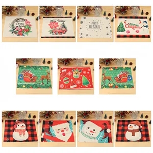 Christmas Decorations Linen Printed Placemat
