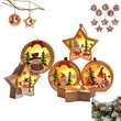 Christmas Ornaments LED Wood Star Round Luminous | https://www.bestnamebadges.com