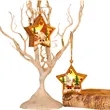 Christmas Ornaments LED Wood Star Round Luminous | https://www.bestnamebadges.com