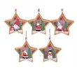 Christmas Ornaments LED Wood Star Round Luminous | https://www.bestnamebadges.com