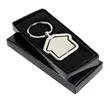 Laser Engraved House Shaped Metal Keychain | https://www.bestnamebadges.com