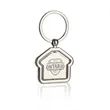 Laser Engraved House Shaped Metal Keychain | https://www.bestnamebadges.com